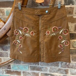 Free People Embroidered Skirt